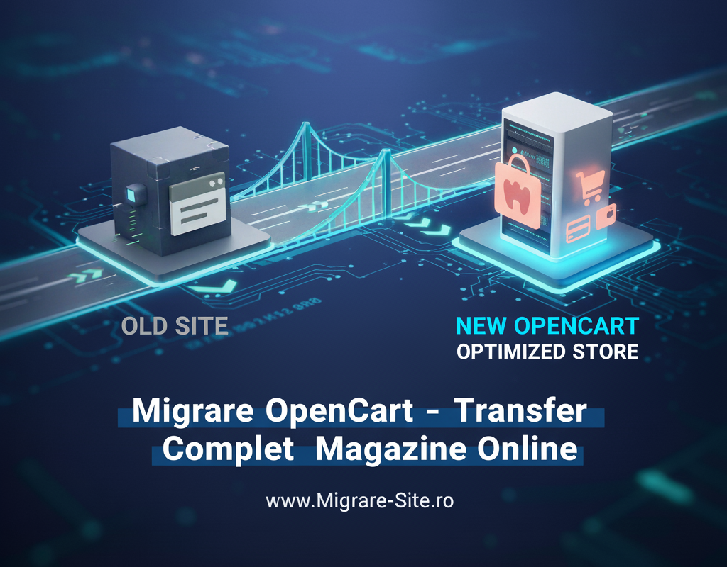 Migrare profesională OpenCart, transfer complet magazine online pe nou hosting sau domeniu