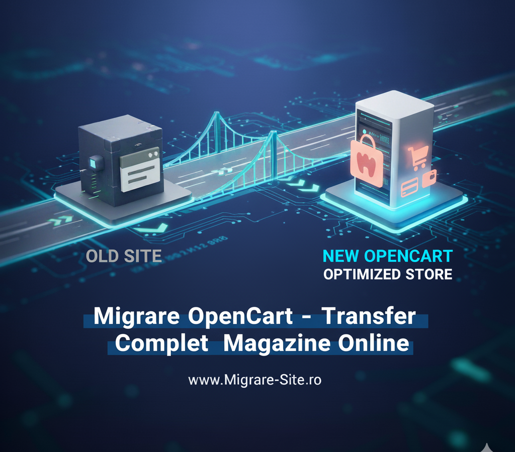 Migrare profesională OpenCart, transfer complet magazine online pe nou hosting sau domeniu