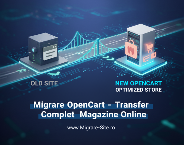 Migrare profesională OpenCart, transfer complet magazine online pe nou hosting sau domeniu