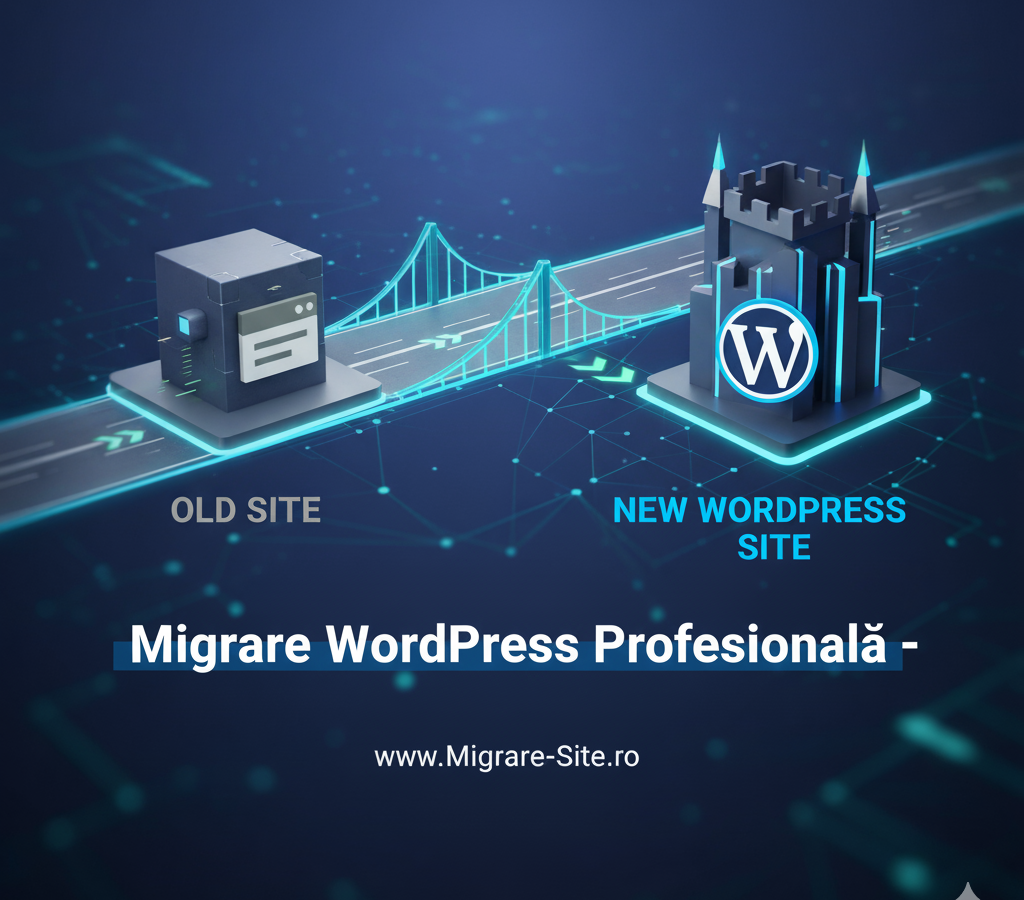 Serviciu de migrare WordPress profesională, transfer complet site fără pierderi SEO