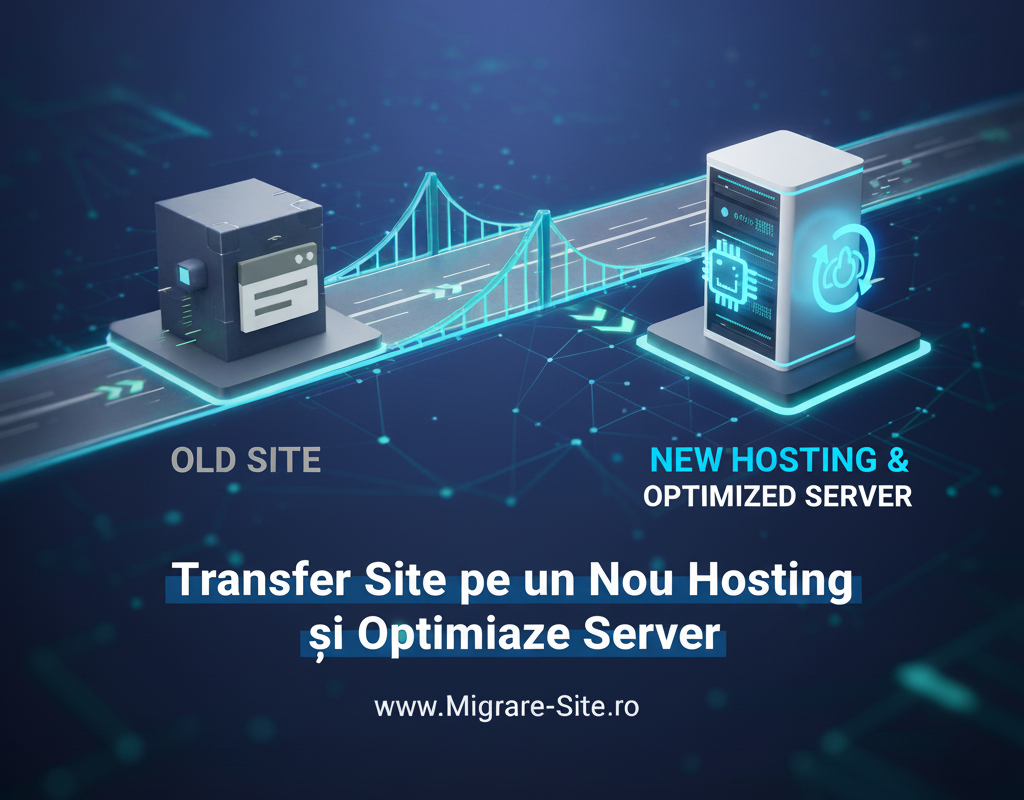 Transfer Site pe un Nou Hosting și Optimizare Server Transfer site complet pe un nou hosting, cu optimizare server și fără timp de nefuncționare
