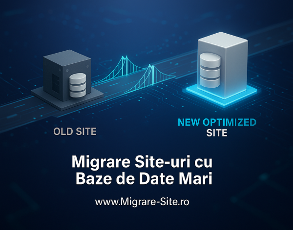 Migrare profesională site-uri cu baze de date mari, transfer complet și optimizat SEO